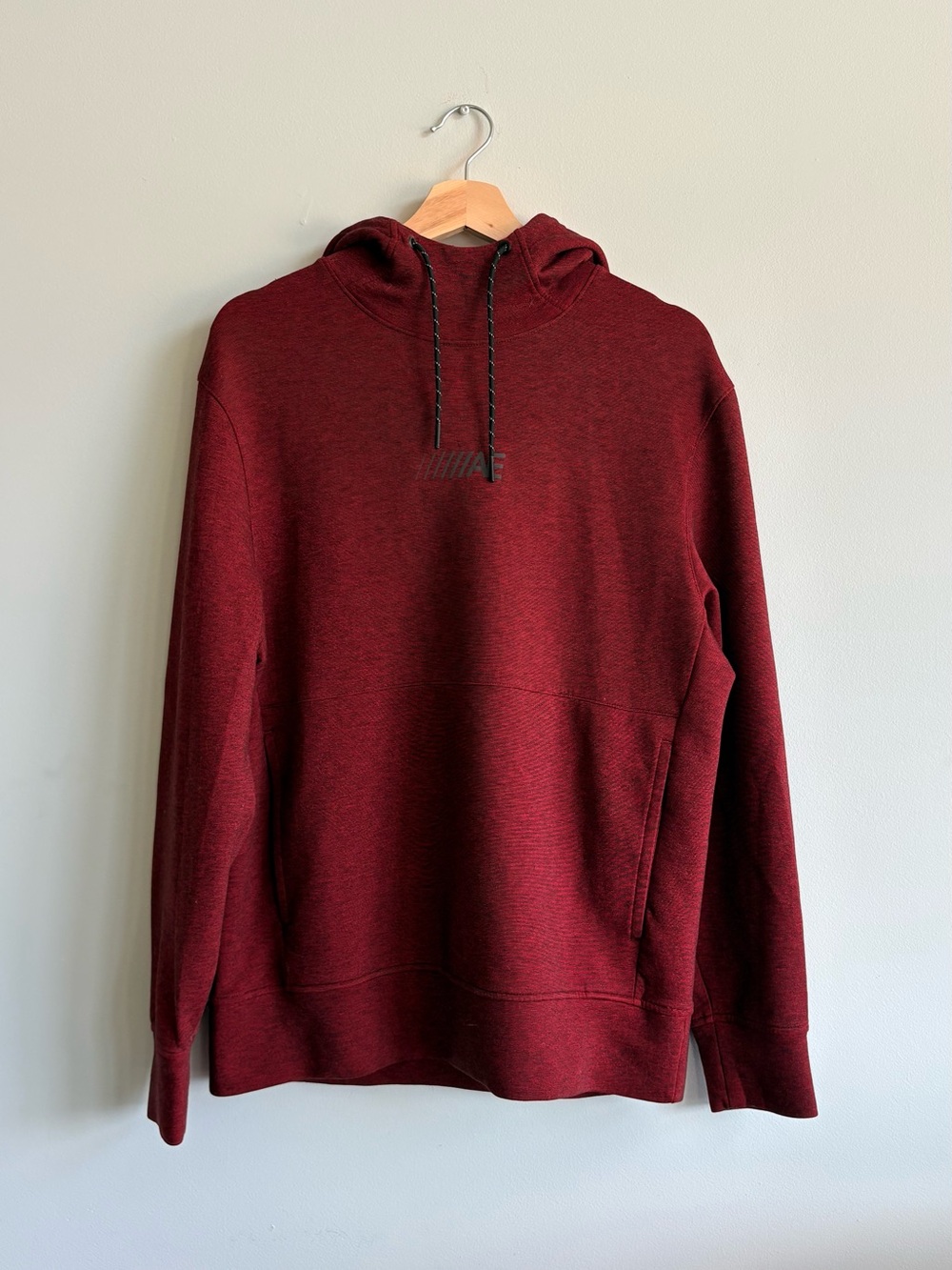 Maroon Hooded Pullover Sweatshirt